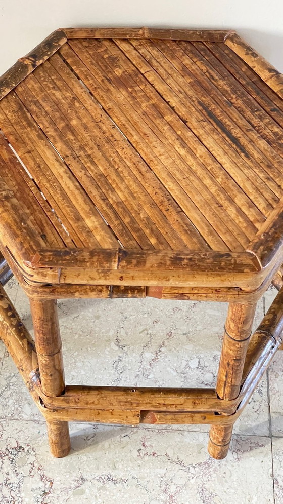 Image 1 of Vintage bamboo coffee table
