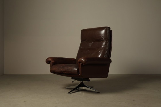 Image 1 of Sillón reclinable giratorio de cuero DS-31 de De Sede, Suiza, década de 1970.