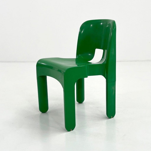 Silla Universale modelo 4867 verde de Joe Colombo para Kartell, década de 1970