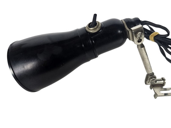 Pfaff - Industrial Bakelite Machine Lamp - Adjustable Arm - Germany - 1950s – Desk lamps, Metal, Plastic (photo 7 of 9)