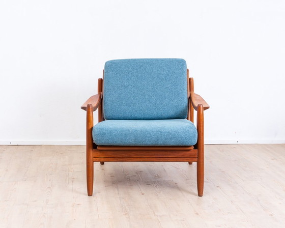 Image 1 of Fauteuil lounge Easychair en teck bleu des années 1960