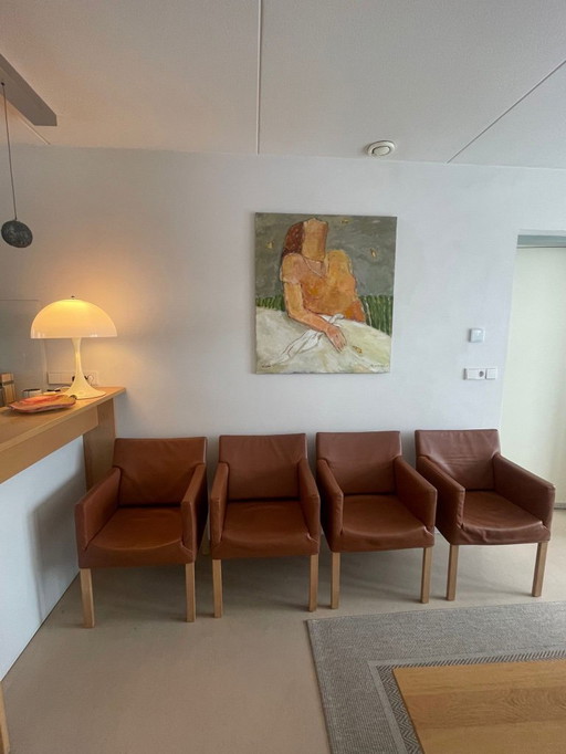 Four Label Dining Room Armchairs "Fellini" by Gerard van der Berg