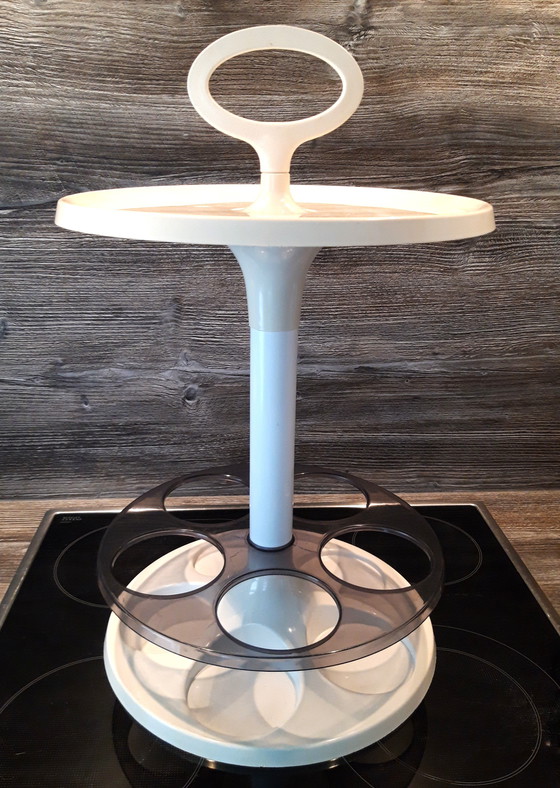 Image 1 of Table / bar portatif space age par Marc Held pour Flair, années 1970.