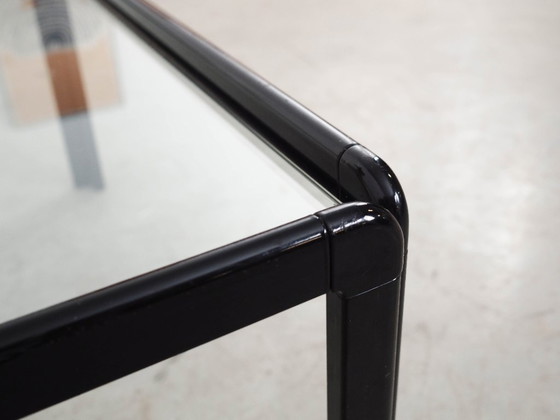 Image 1 of Vierkante glazen salontafel, Italiaans design, jaren 70, gemaakt in Italië.