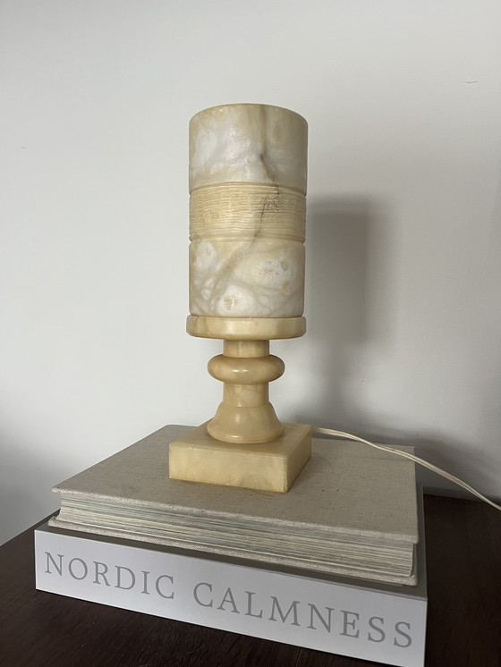 Image 1 of Marble table lamp vintage