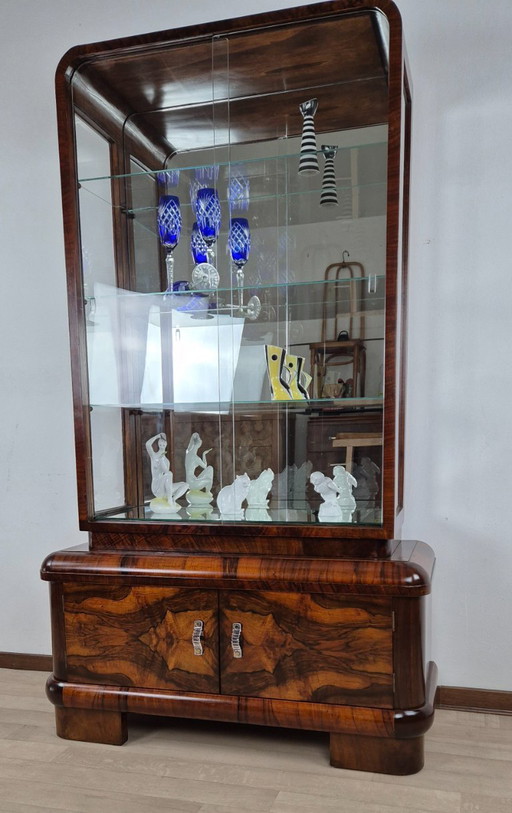 Venezianischer Art-Deco-Glasschrank