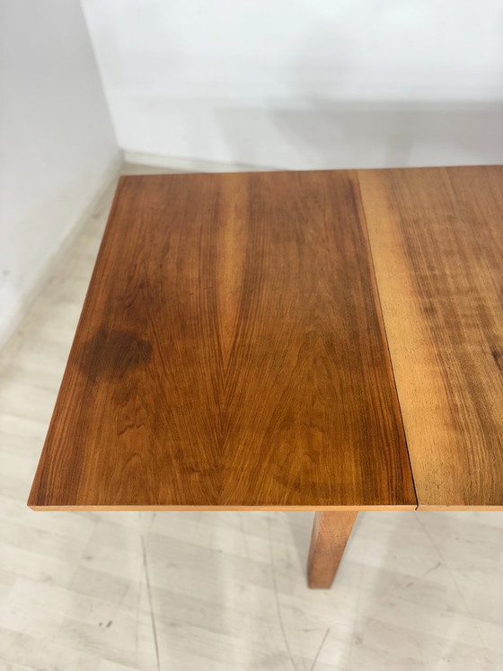 Image 1 of Table de salle à manger Art Déco / Table vintage 1928 / Table de cuisine extensible, noyer