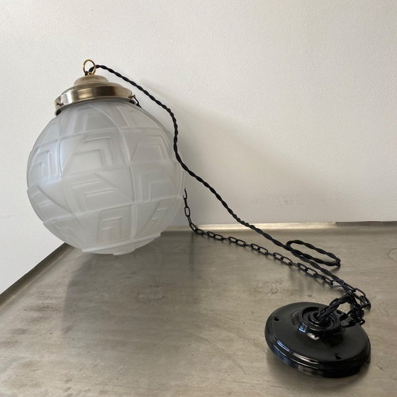Image 1 of Vintage Art Deco XL Pendant Lamp