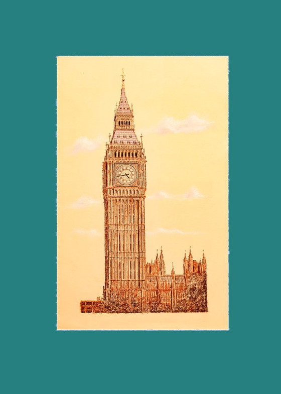 Image 1 of Big Ben drawing. London drawing. Big Ben. London drawing. Tower of London. London drawing.
