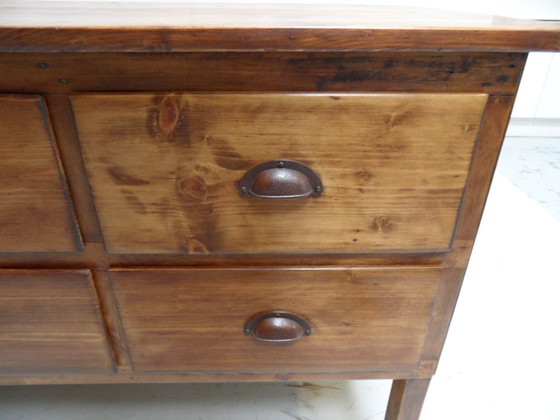 Mobile da negozio vintage con 10 cassetti – Cassettiere, Wood (photo 8 of 11)