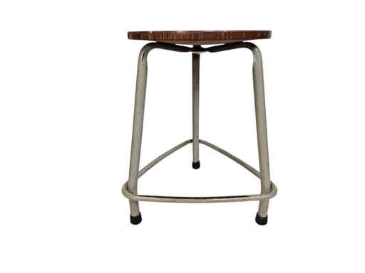 Ahrend The Circle - Industrial - Stool - Wood - Metal - 60s