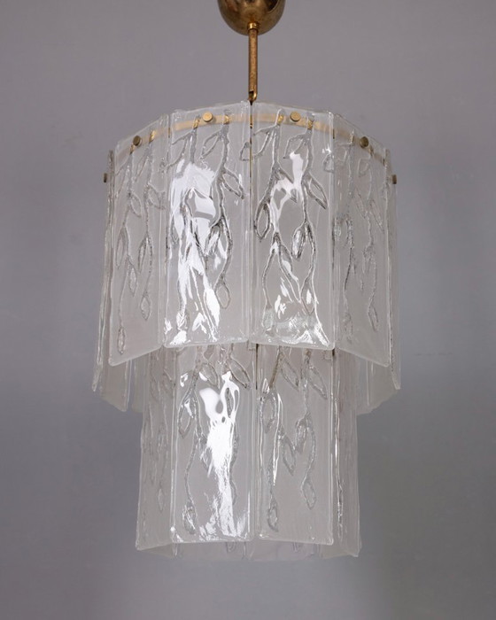 Image 1 of Vintage kroonluchter van Murano-glas uit de jaren 60, Italiaans design.