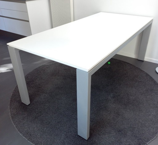 ARCO GRAPHIC Dining Table White Extendable