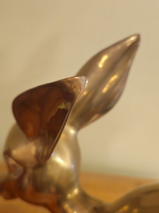 Image 1 of Vintage Brass Bambi Deer Statue France