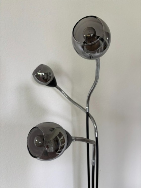 Lampadaire Space Age des années 60/70 avec bras flexibles – Glass, Metal (photo 7 of 14)