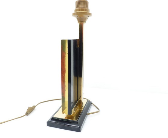 Maison Le Dauphin – “Caraïbes” lamp met rode gorgonen-inclusie – Frankrijk, jaren 1970–80 – Tafellampen, Brass (photo 5 of 8)