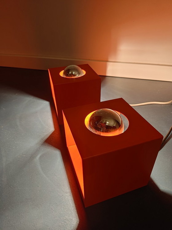 Image 1 of 2x Philips the Cube NWS 65 Arancione IZGST