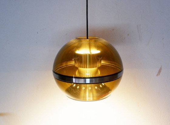 Image 1 of Lampe suspendue Dijkstra Lamps marron style Space Age
