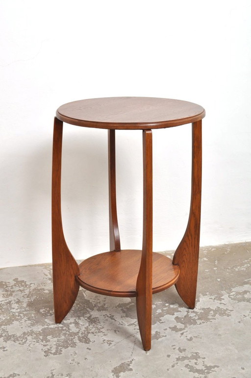 Art Deco Eiken Side Table, 1920s – bijzettafels, Wood