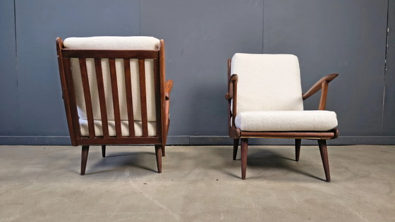 Paire de fauteuils De Ster Gelderland, années 1960 – Wood, Mid Century Modern (photo 6 of 11)
