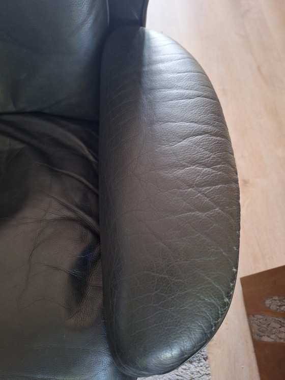 De Sede DS-23 Poltrone + Pouf, Pelle Nera, Nero (foto 9 di 10)