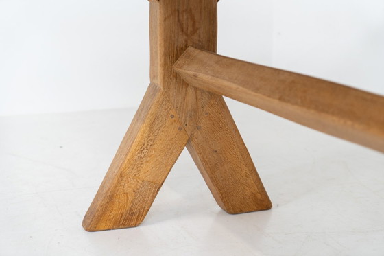 Image 1 of Brutalistische eettafel van De Puydt (België, jaren 70).