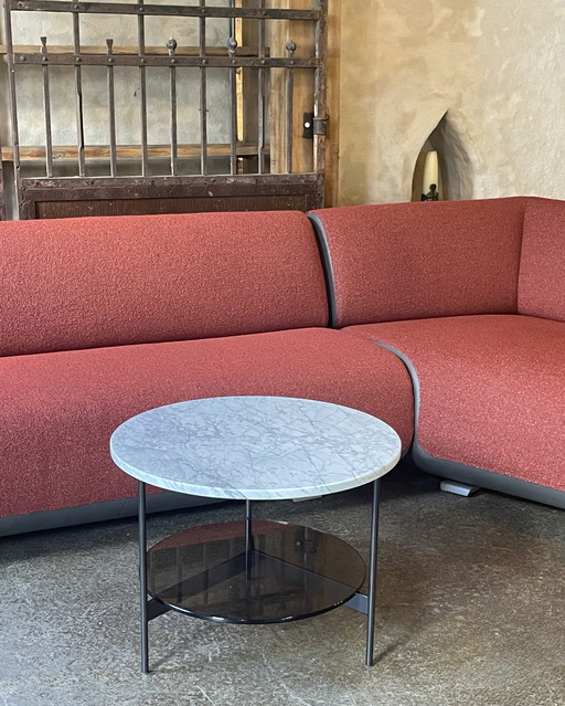 Leolux Tampa round coffee table double marble