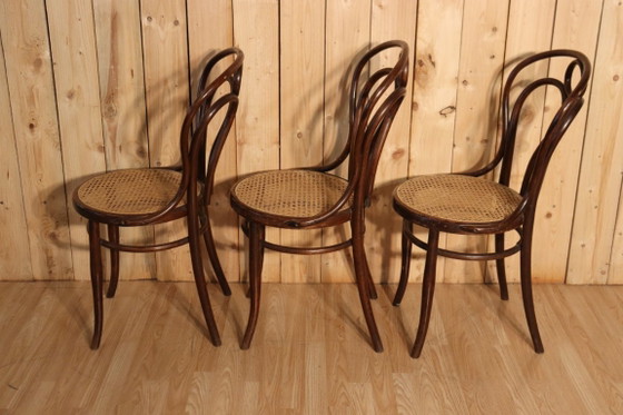 Image 1 of Set aus 6 Hofmann Bistrostühlen, Modell Engelsflügel