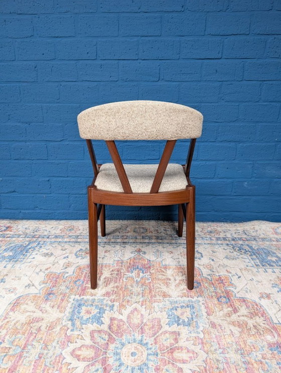 4x Chaises Design Vintage, Henning Kjærnulf, Années 60 – Chaises de salle à manger, Wool (photo 9 of 18)