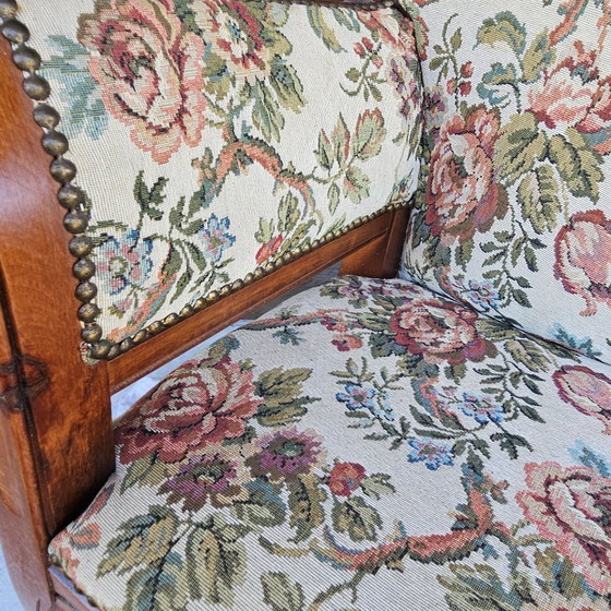 Image 1 of Franse telefoonbank/tweezitsbank/roddelbank - Louis XV-stijl - jaren 70