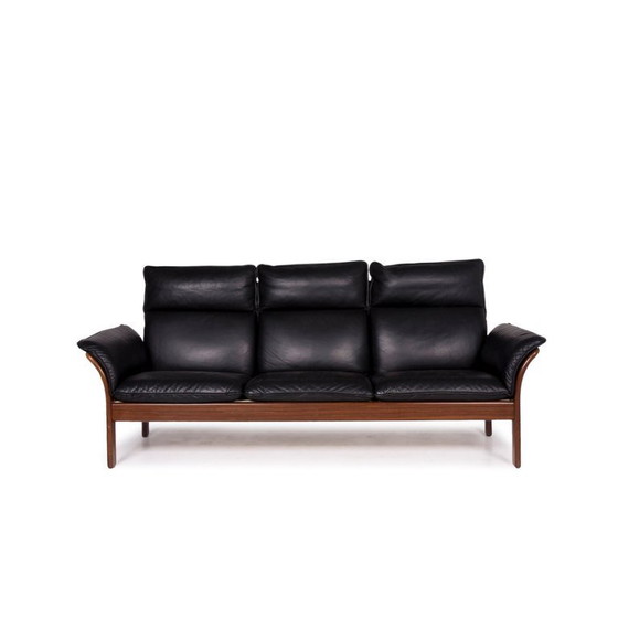 Image 1 of Drie-punts Scala 3-zits leren bank, in Mid Century-stijl