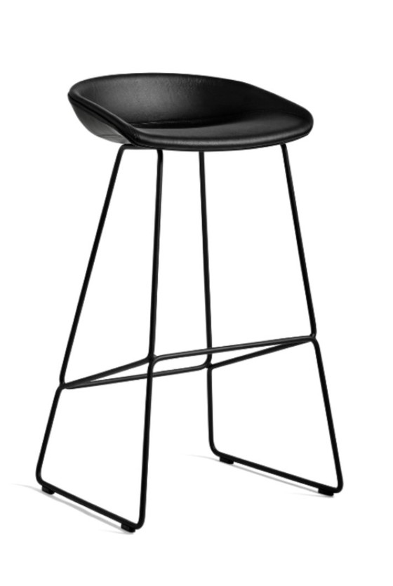 4 x Bar Stool Hay AAS39 Black Leather 75cm – Barstools (photo 6 of 7)