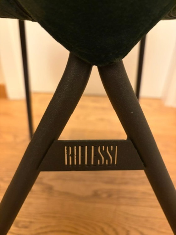 6 Riflessi "Sofia" Eetkamerstoelen - Groen Fluweel. Elegant en Iconisch Model – Textiel (photo 5 of 5)