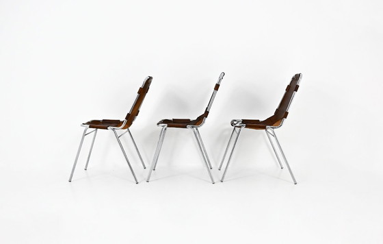 Image 1 of Chaises Les Arcs de Charlotte Perriand, années 1960, ensemble de 3