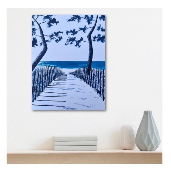 Image 1 of Oost-Indische inkt op wit fabriano papier 300g Formaat 40x30 cm.