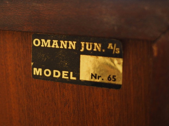 Image 1 of Bibliothèque en acajou, design danois, années 1970, fabriquée par Omann Jun