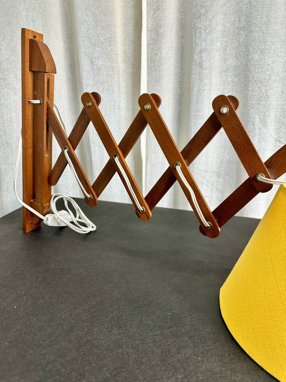 Applique murale ciseaux Mid Century en teck, design danois vintage, Appliques murales, Bois, Marron (photo 6 sur 11)