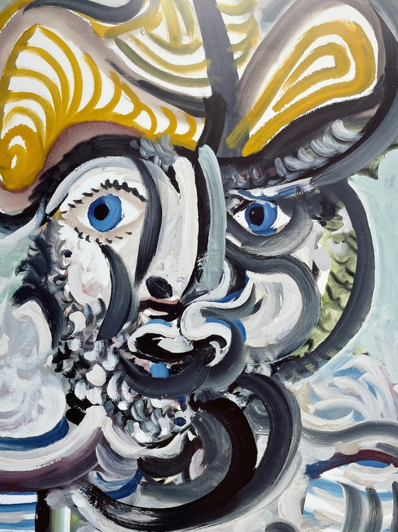 Pablo Picasso (1881-1973), Tête D'homme, 1972, Copyright Privatsammlung/VG Bild-Kunst, Bonn 2005, impreso en (photo 7 of 9)