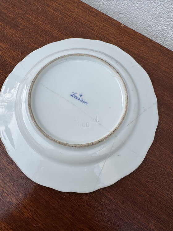 Image 1 of Assiettes de Noël porcelaine Meissen anciennes 