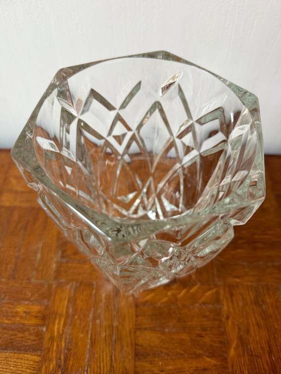Image 1 of Clear vase made of cut glass
