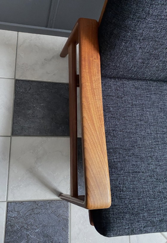 Image 1 of Sedia danese in teak di Arne Wahl Iversen per Komfort Denmark con poggiapiedi, anni '60