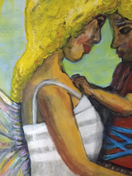 Image 1 of T.van Steenbergen "Angels" 100 x 100 cm
