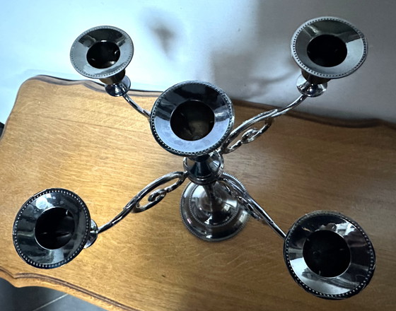 Image 1 of Kerzenständer 4 Arme 5 Kerzenhalter Schwarz lackiert