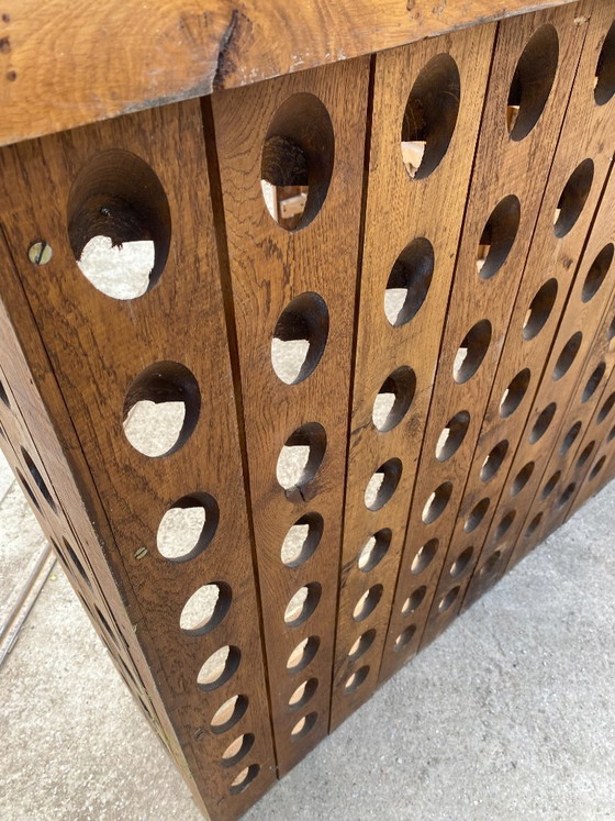Image 1 of Barra esquinera en forma de L, de madera maciza de nogal, con mostrador/bar/zona de recepción de estilo profesional, circa 1950.