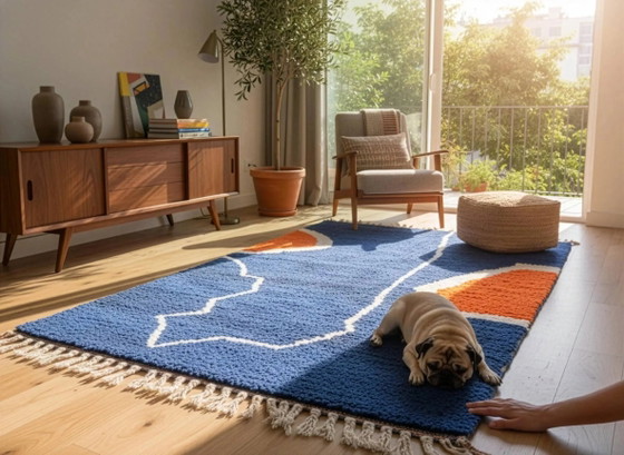 Tappeto marocchino in pura lana fatto a mano 3x2 m – Tappeti, Wool, Modern (photo 3 of 12)