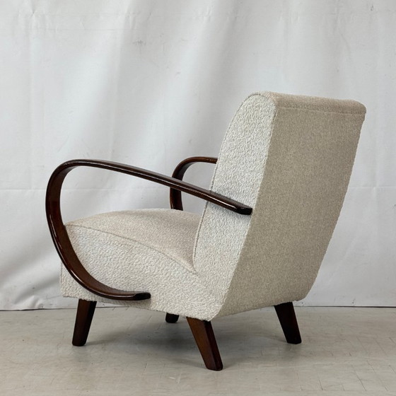 Image 1 of Paar volledig gerestaureerde Jindřich Halabala Type C fauteuils voor UP Závody, jaren 30