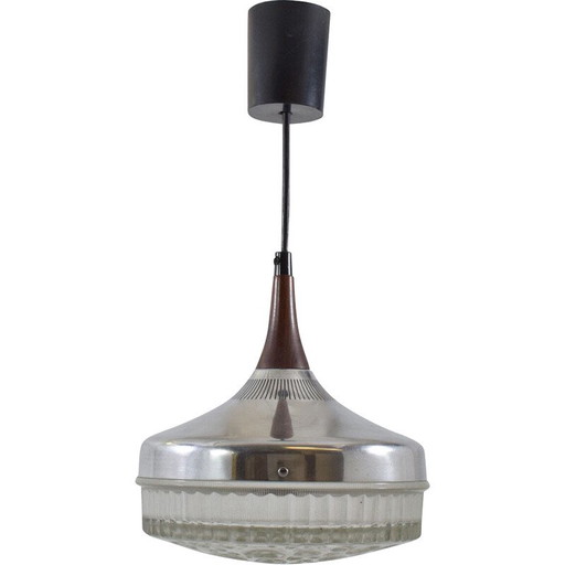 Lámpara colgante vintage de aluminio de Jo Hammerborg para Fog and Morup, 1960