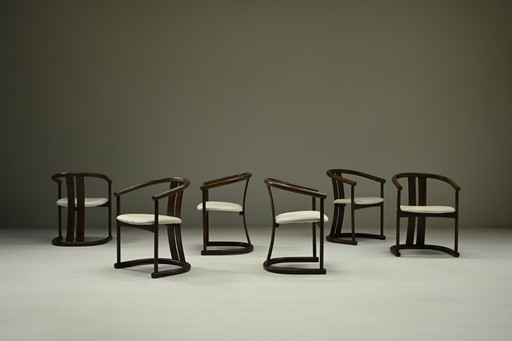 Juego de 6 sillas de comedor de Casala, Alemania, década de 1960.