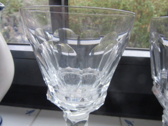 Image 1 of 2 copas de vino antiguas Val St Lambert VSL Royal 172 - altura 17,2 cm