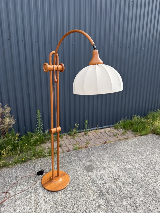 Lampada ad arco vintage in teak – Lampade da terra, Textile, Wood (photo 8 of 15)